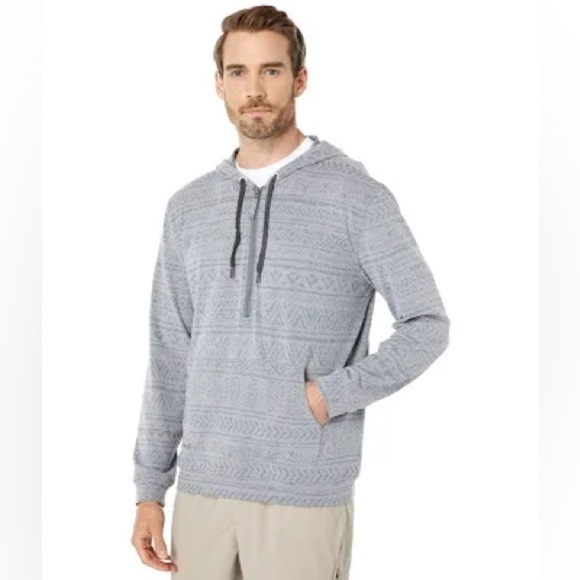 Johnnie-O Mackeys printed polar fleece half zip hoodie size medium - Picture 1 of 8